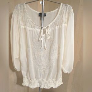 Absolute Angel  Off-White Lacy Blouse